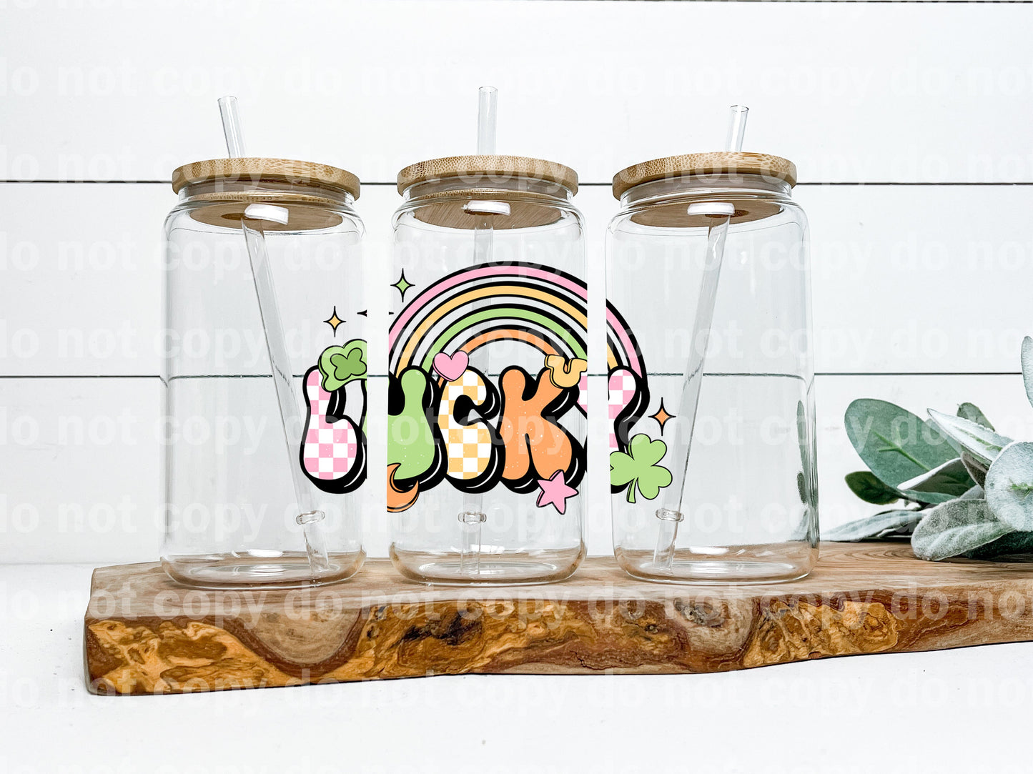 Lucky Rainbow Clover Leaf