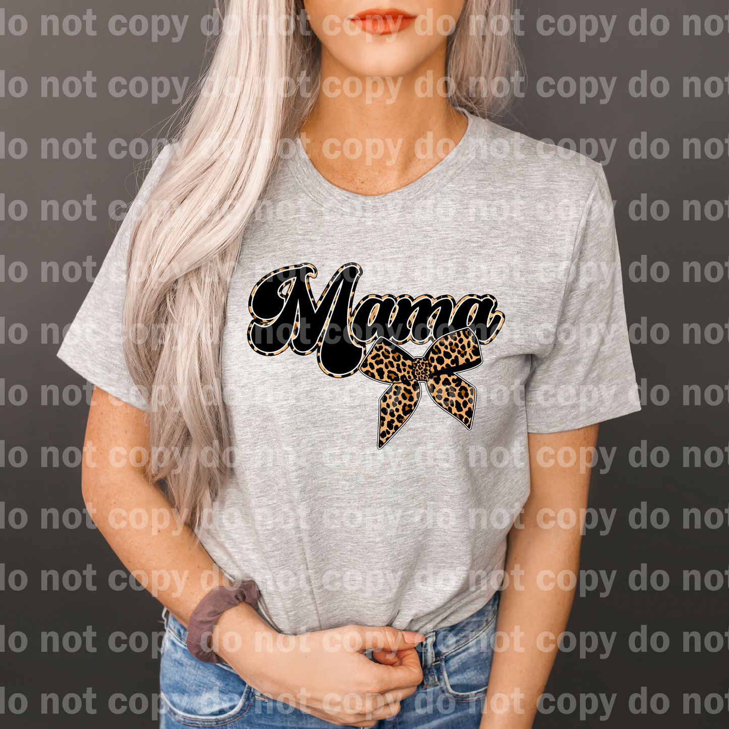 Mama Bow Leopard Print