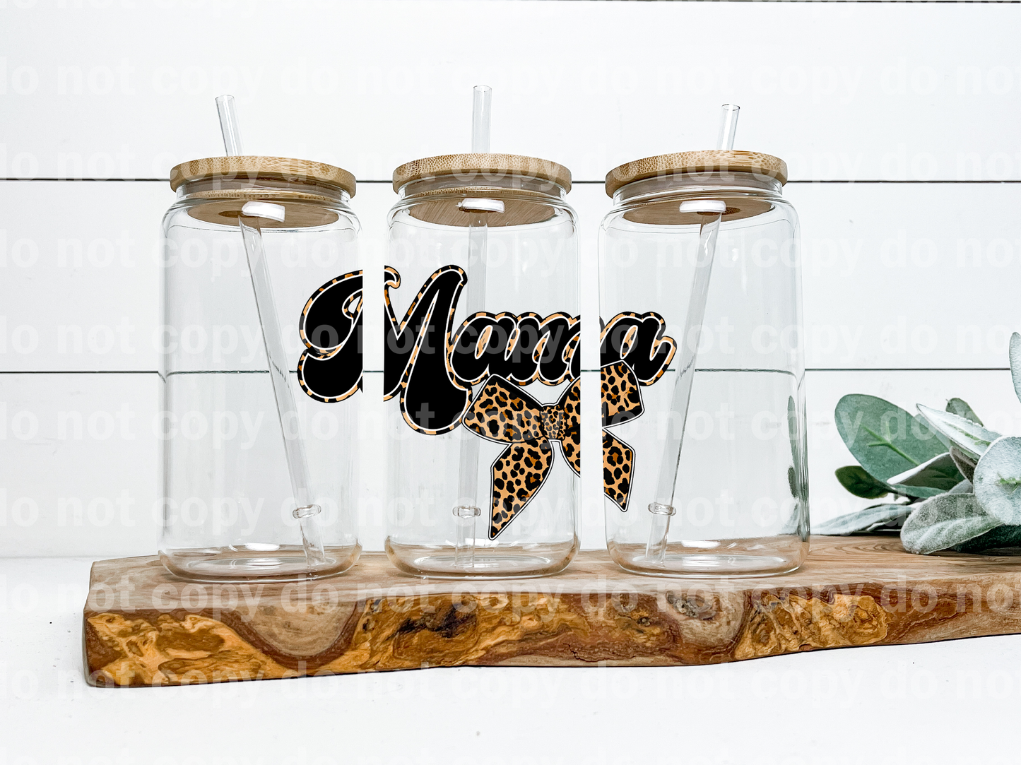 Mama Bow Leopard Print