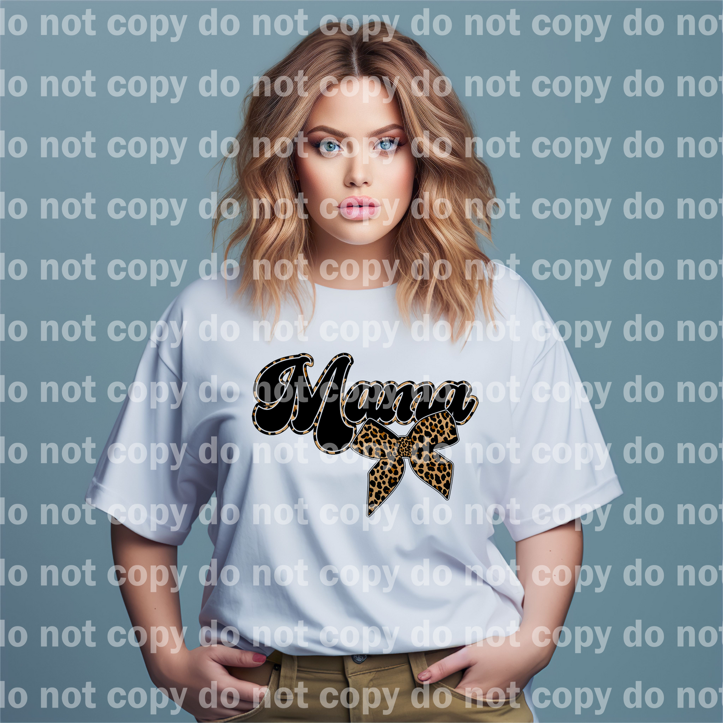 Mama Bow Leopard Print