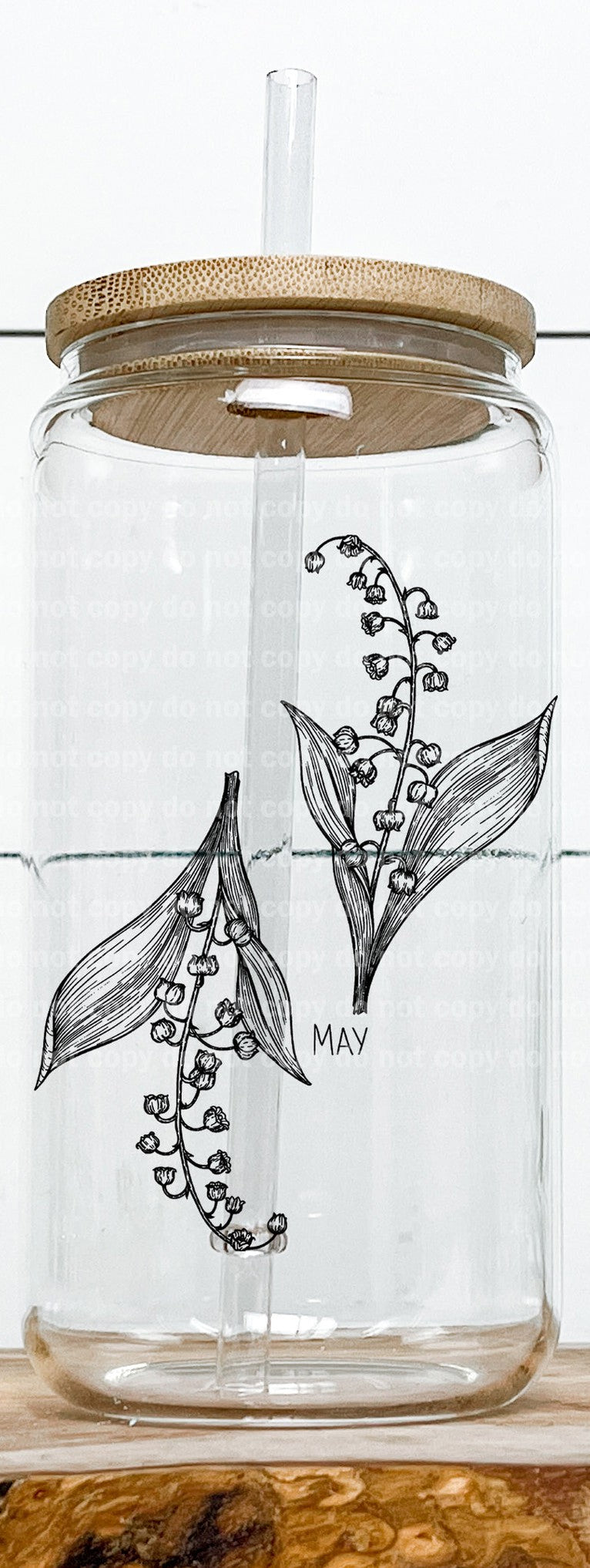 Flores de nacimiento de mayo Impresión de sueños en blanco/negro o impresión de sublimación con opción de calcomanía