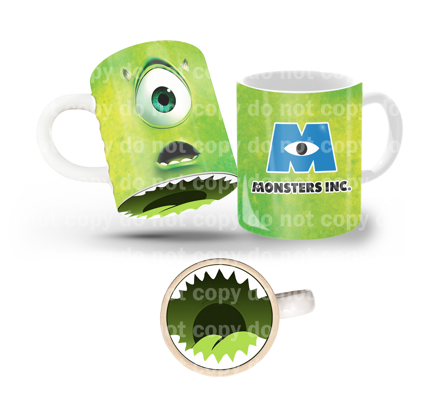 Monster Tail Tilt & Sip Mug Wrap + Bottom Design Set