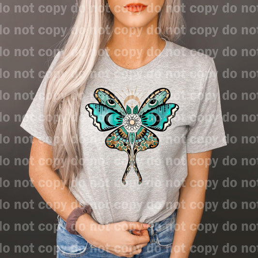 Moth Butterfly Crescent Teal