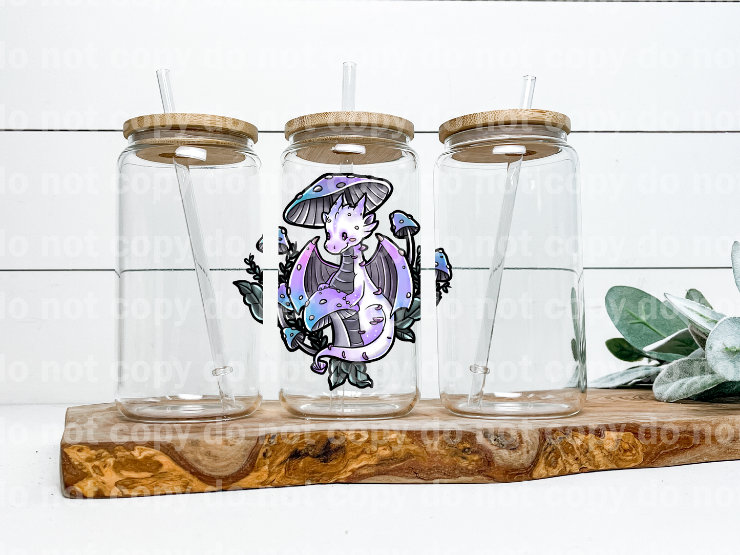 Mushroom Dragon Black Outline/White Outline