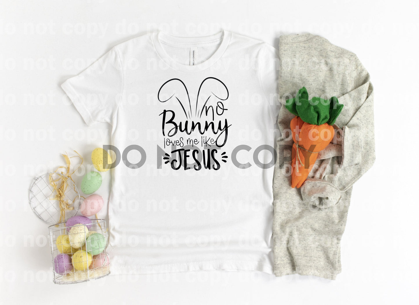 No Bunny Loves You Like Jesus Black Dream Print or Sublimation Print