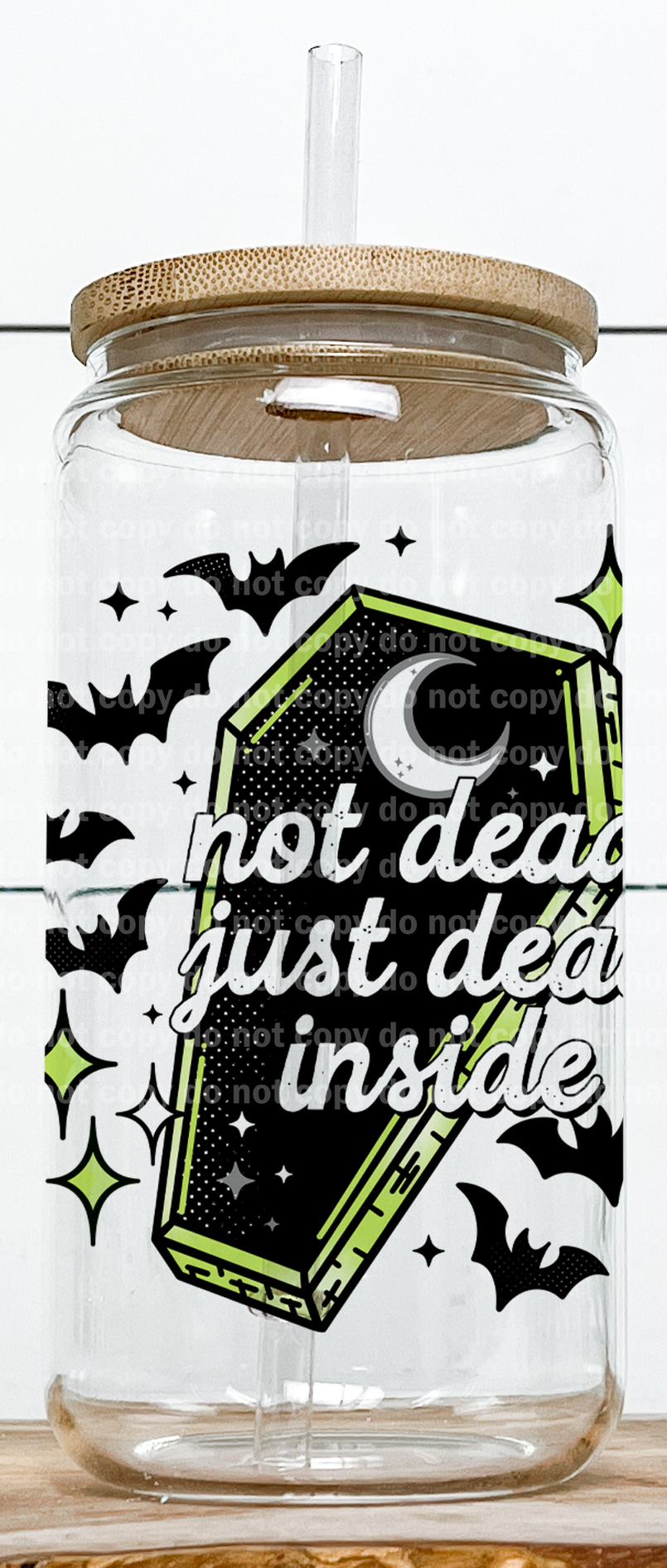 Not Dead Just Dead Inside Black Outline/White Outline