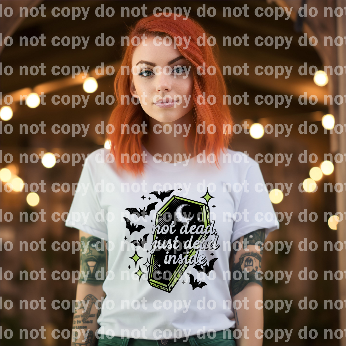 Not Dead Just Dead Inside Black Outline/White Outline