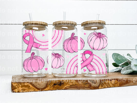 October Pink Pumpkins 16oz Cup Wrap