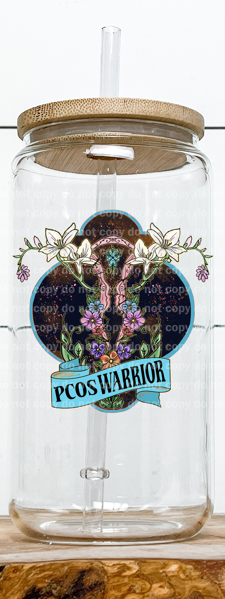 PCOS Warrior Floral Emblem