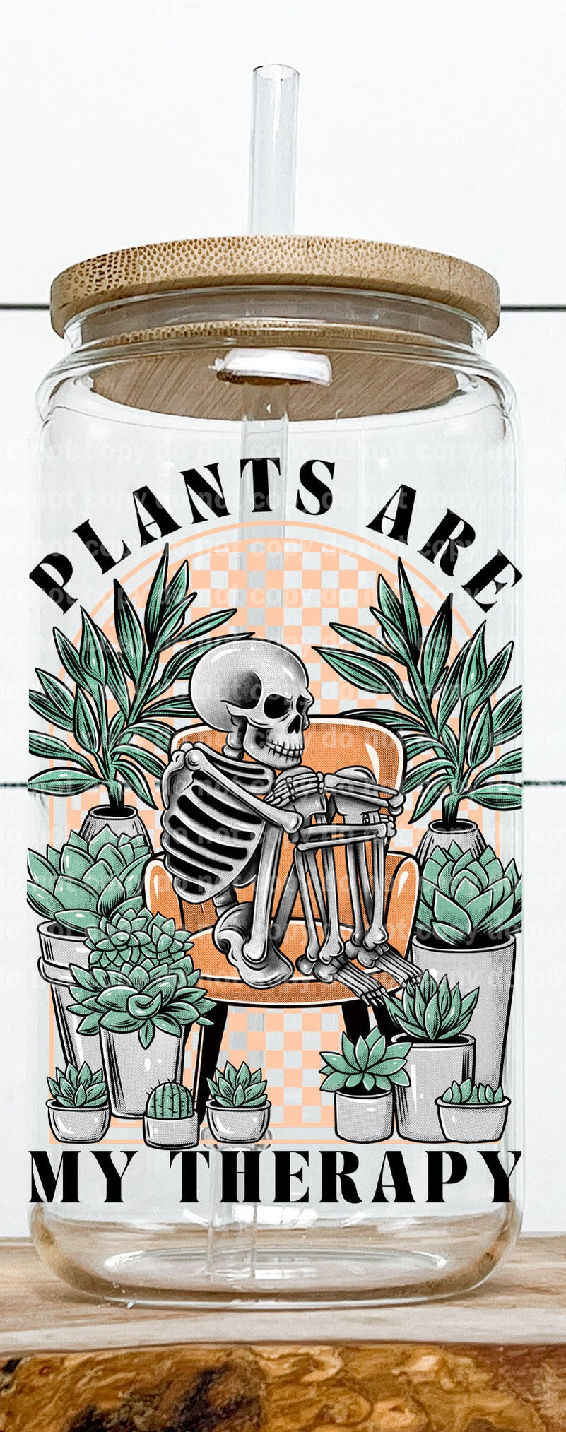 Plants Are My Therapy Black/White