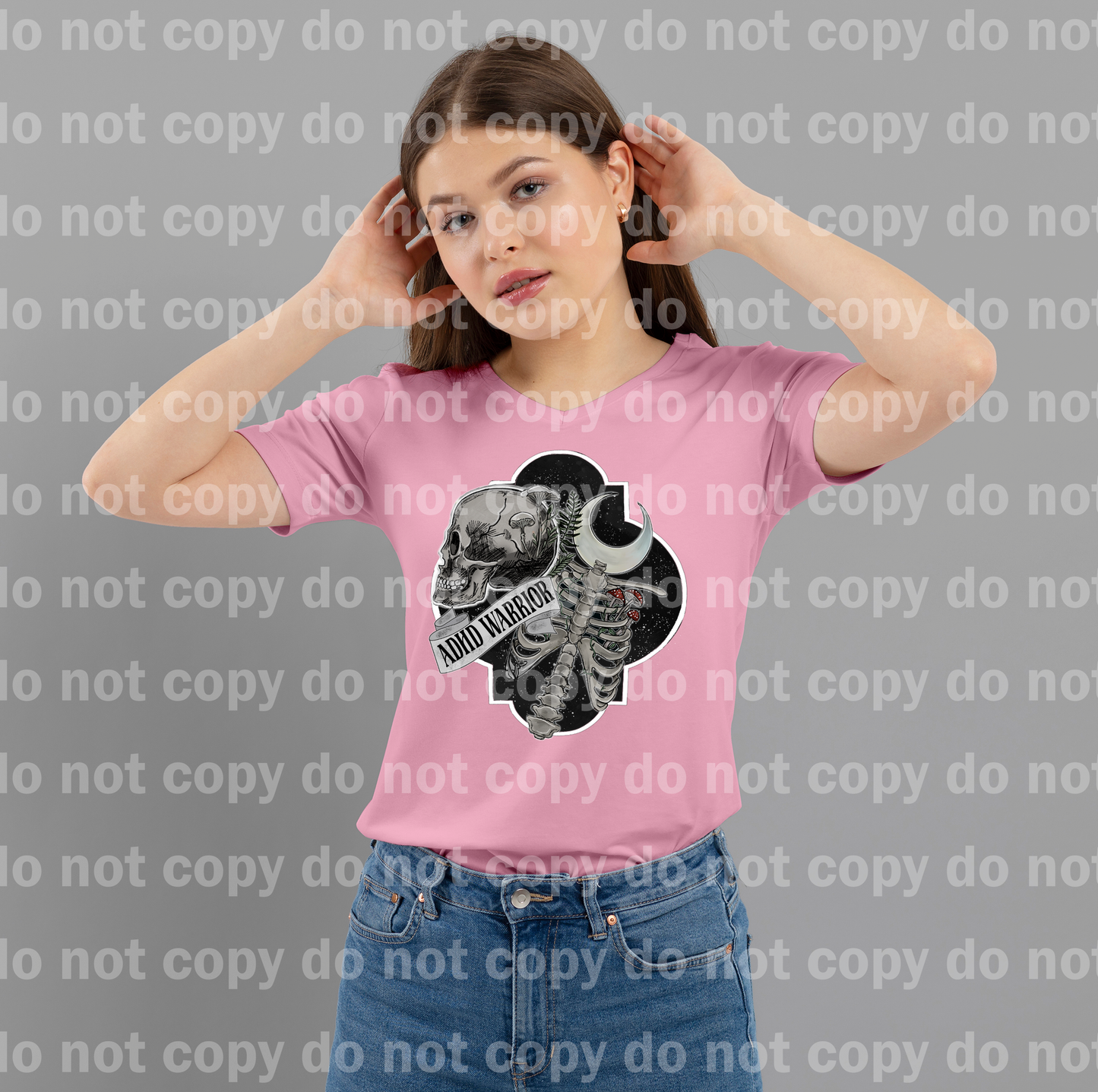 ADHD Warrior Skull Moon Emblem