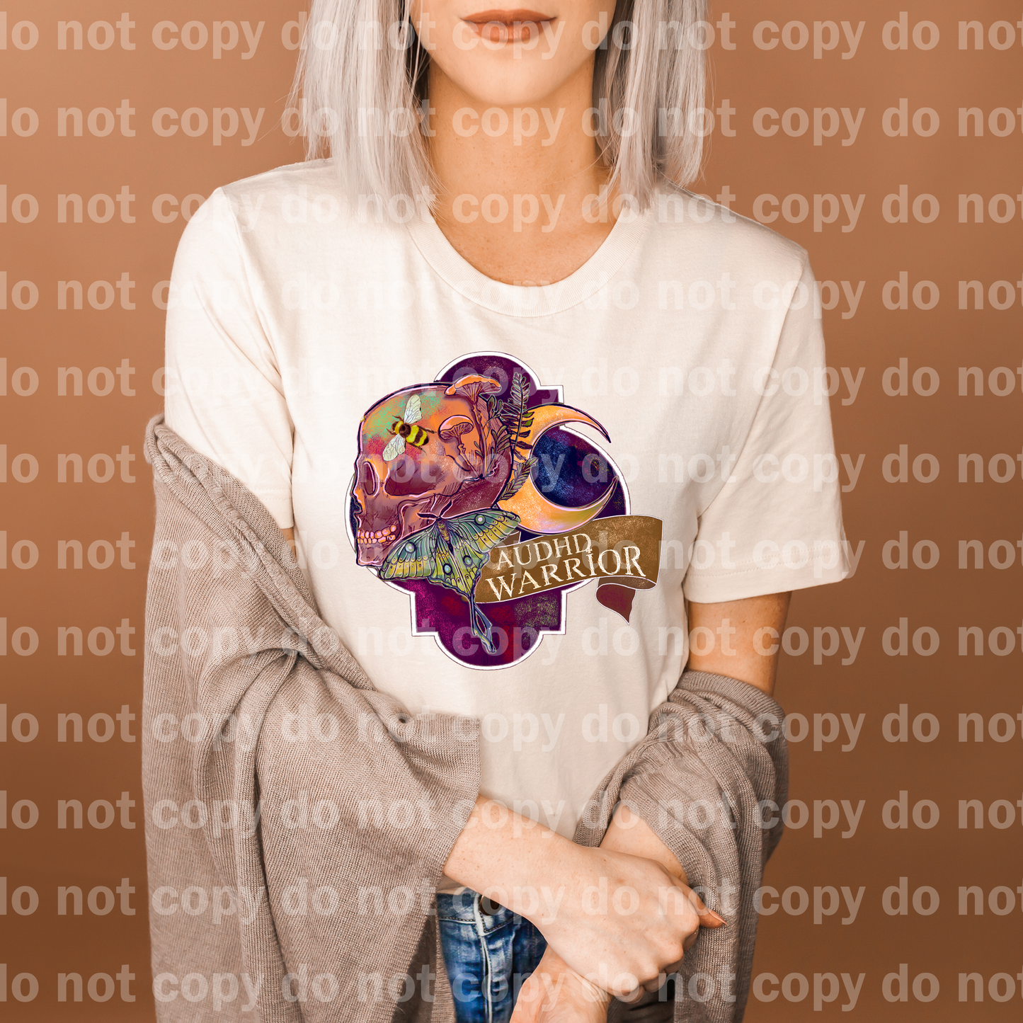 AUDHD Warrior Skull Moon Moth Emblem