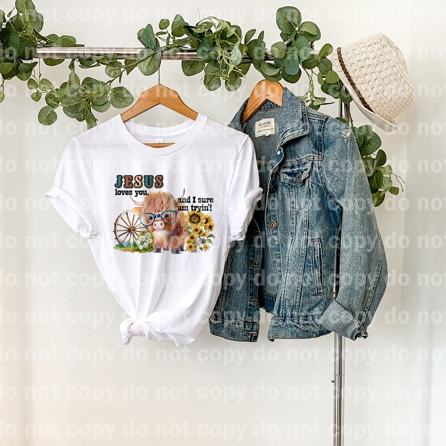 Jesus Loves You And I Sure Am Tryin Dream Print or Sublimation Print