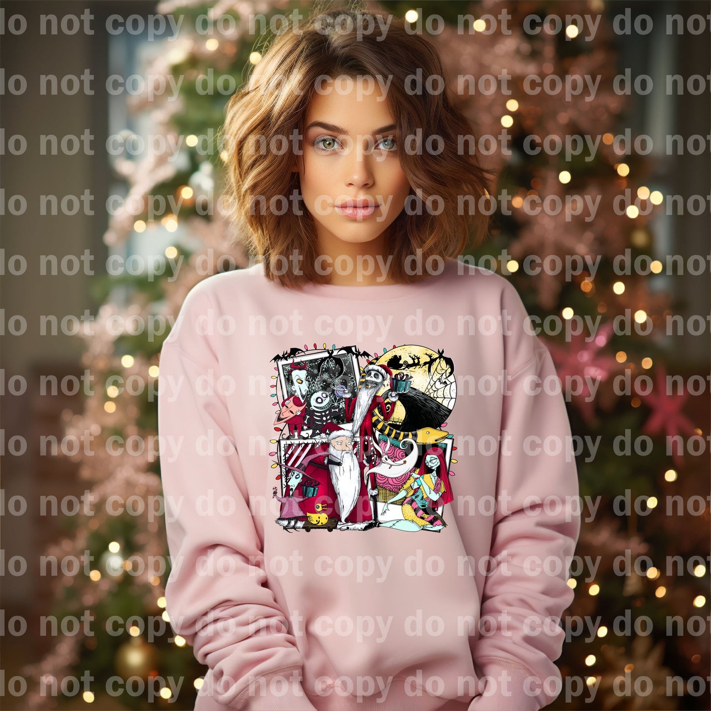 NBC Characters Christmas with Optional Two Rows Sleeve Designs Dream Print or Sublimation Print