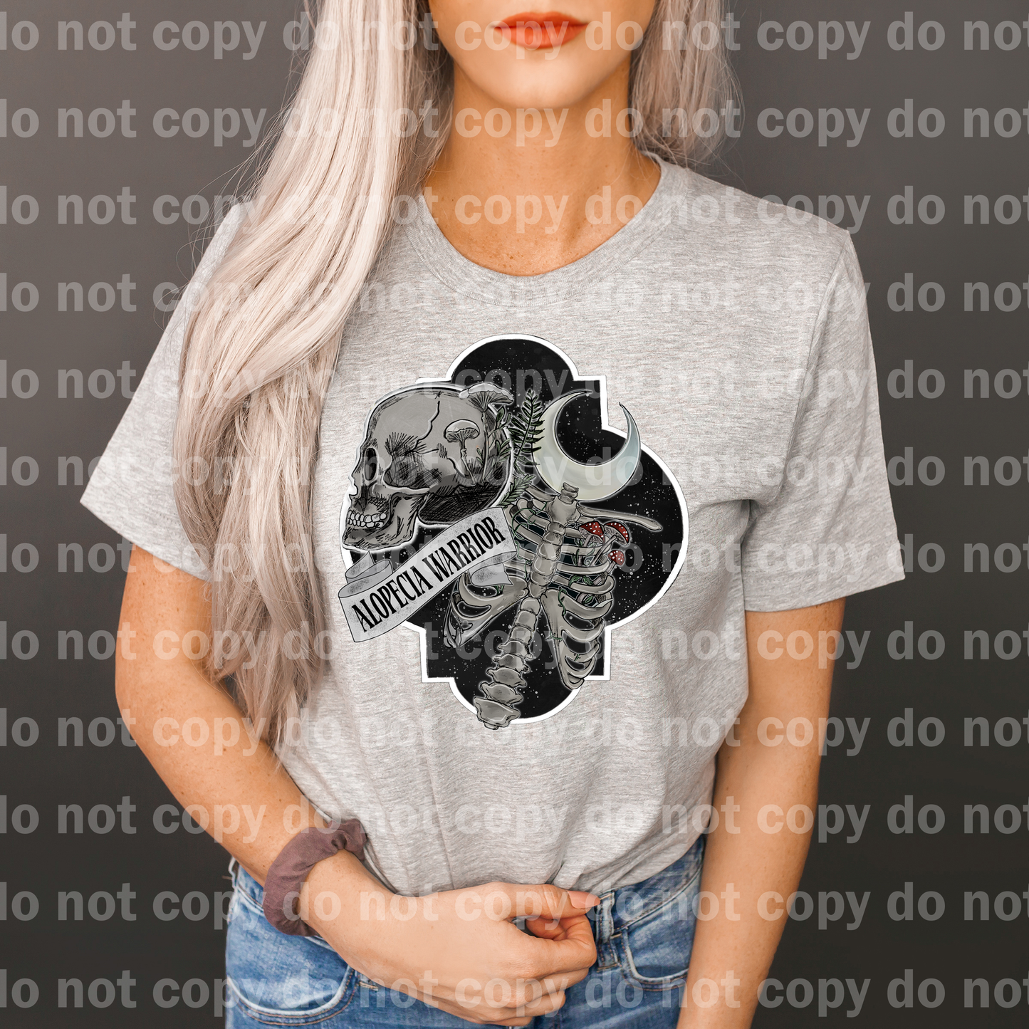 Alopecia Warrior Skull Moon Emblem