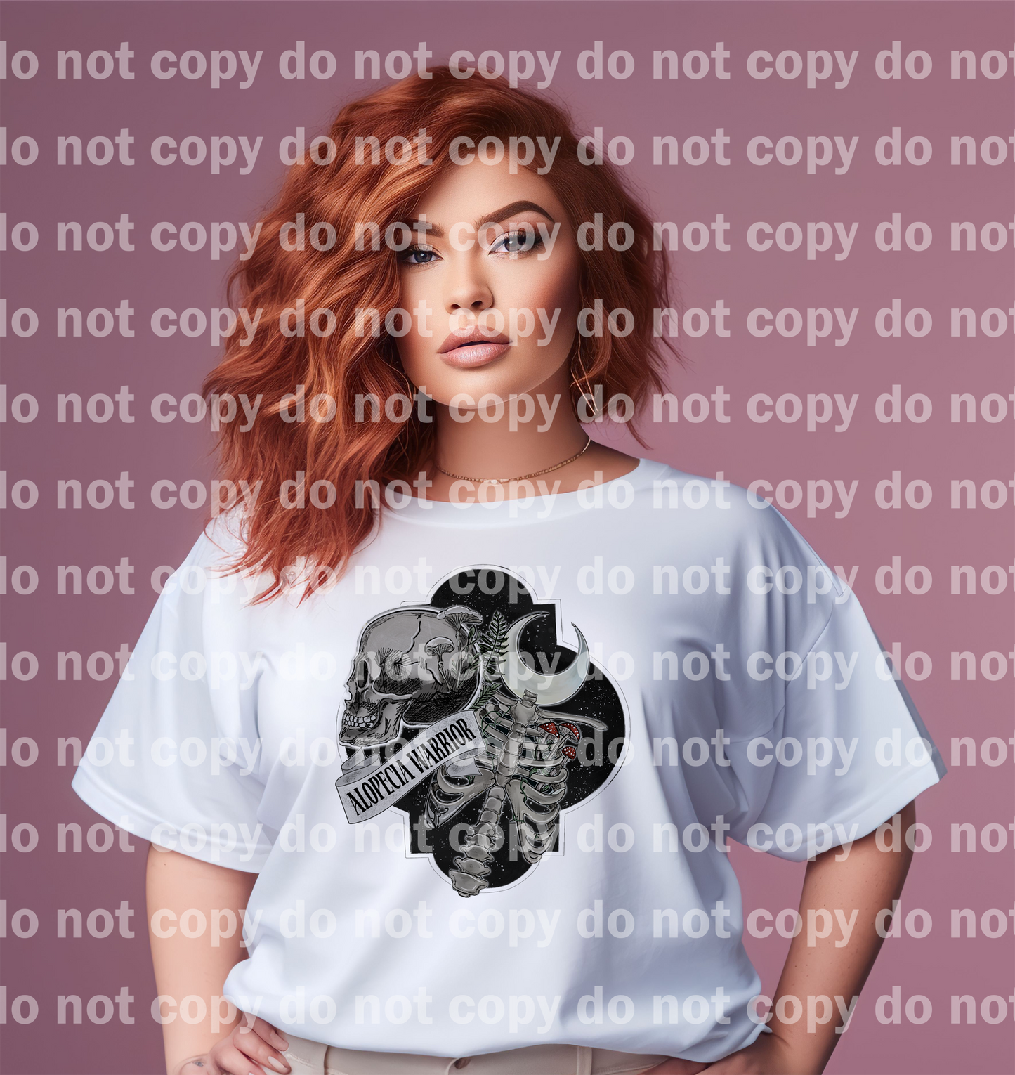 Alopecia Warrior Skull Moon Emblem