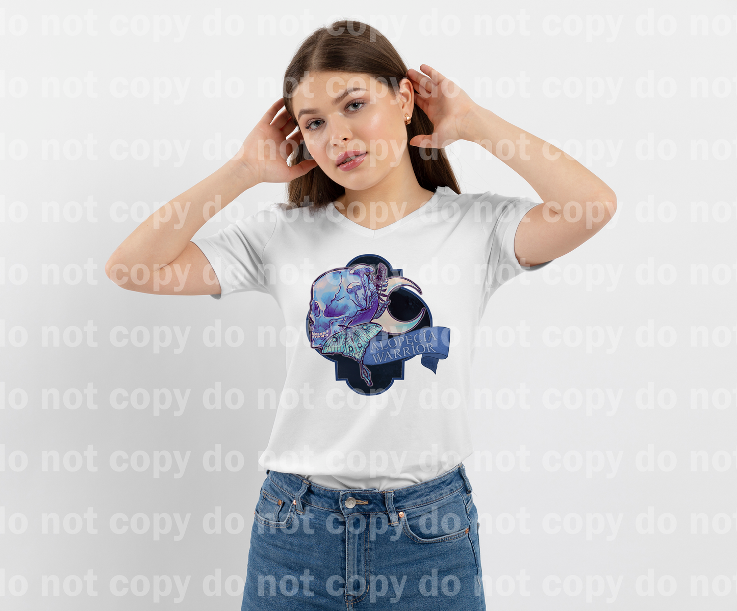 Alopecia Warrior Skull Moon Moth Emblem