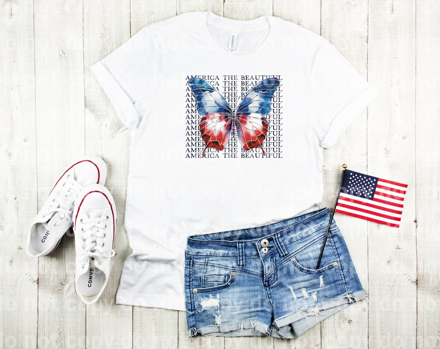 America The Beautiful Butterfly Dream Print or Sublimation Print