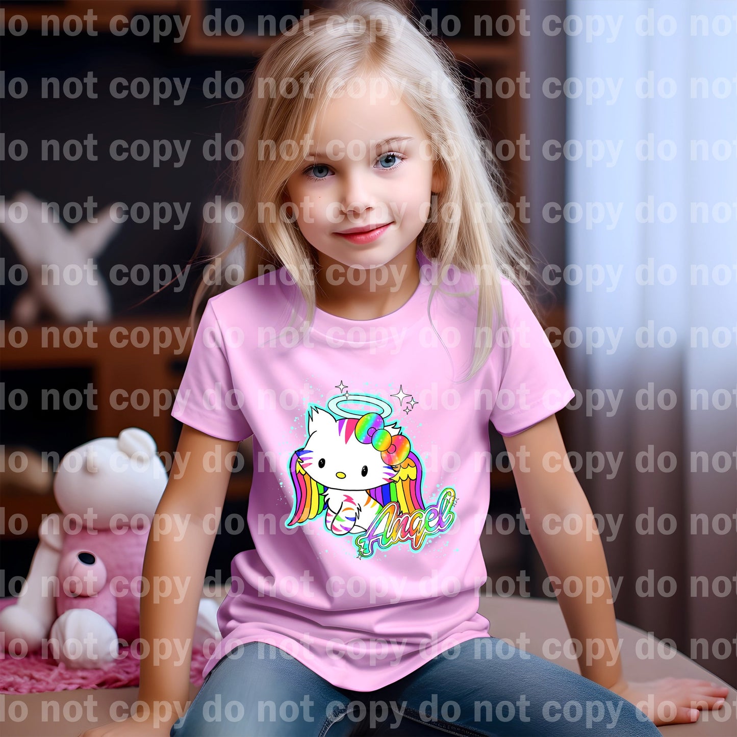 Angel Cat Dream Print or Sublimation Print with Decal Option