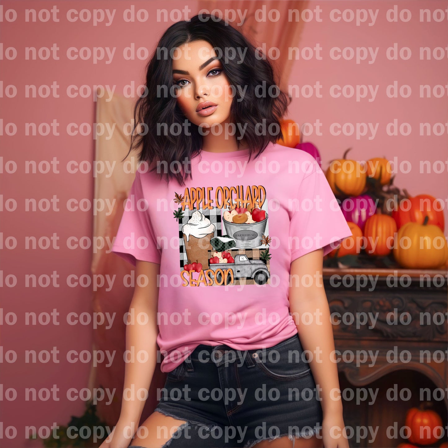Apple Orchard Season with Optional Sleeve Design Dream Print or Sublimation Print