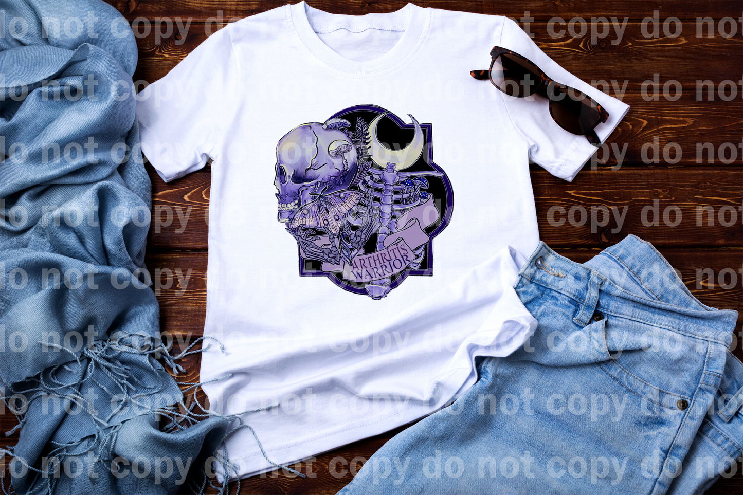 Arthritis Warrior Skull Moon Moth Emblem