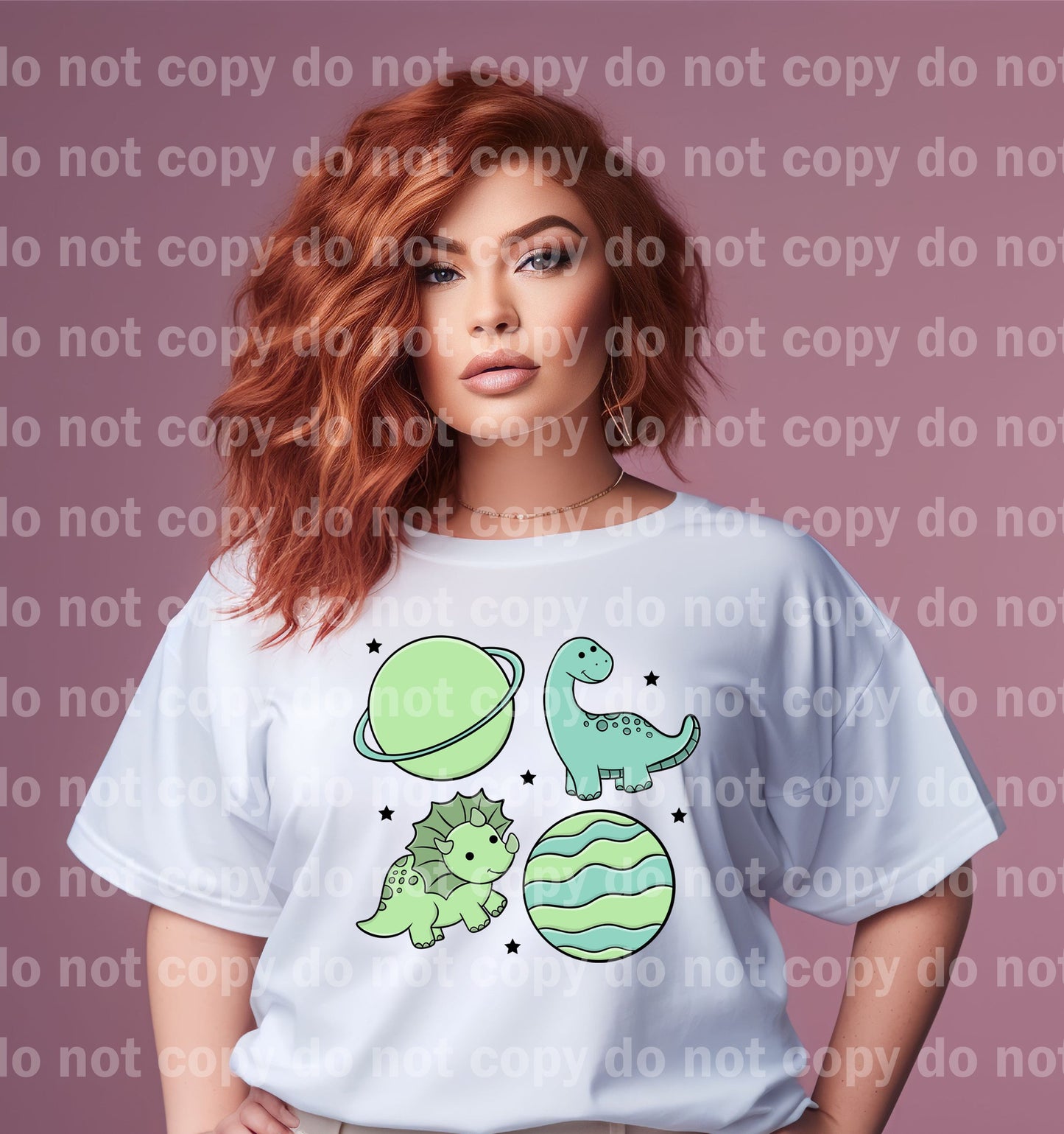 Baby Dinosaurs Blue Green/Blue Purple Dream Print or Sublimation Print