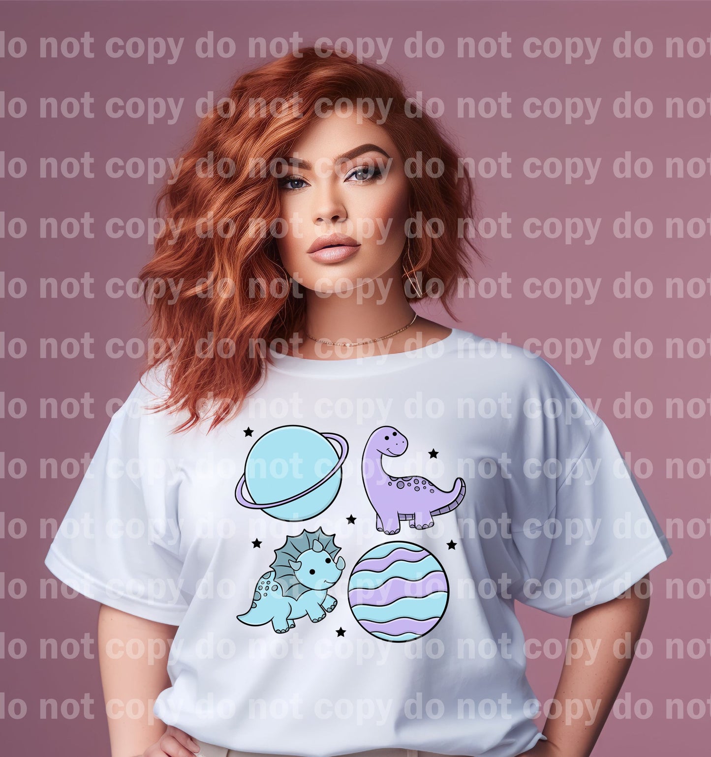 Baby Dinosaurs Blue Green/Blue Purple Dream Print or Sublimation Print