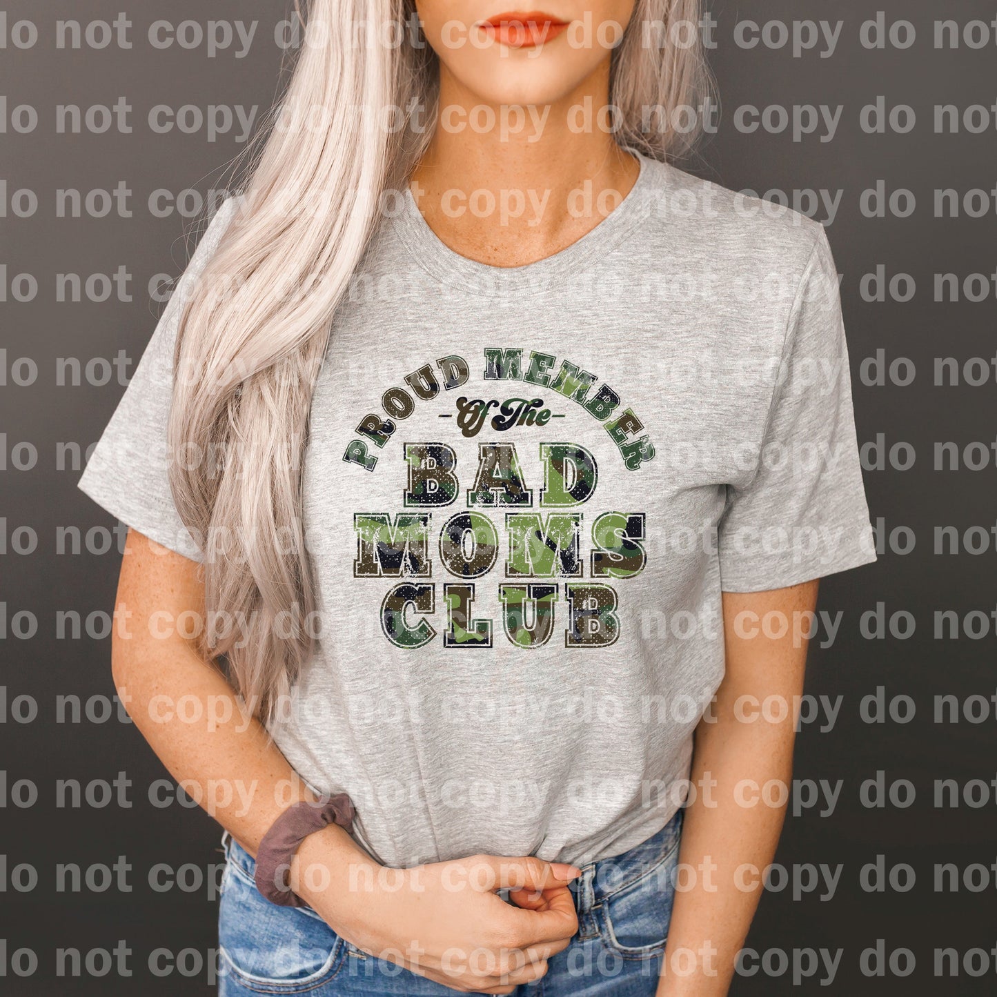 Orgulloso miembro del Bad Mom's Club Camo Dream Print o Sublimation Print