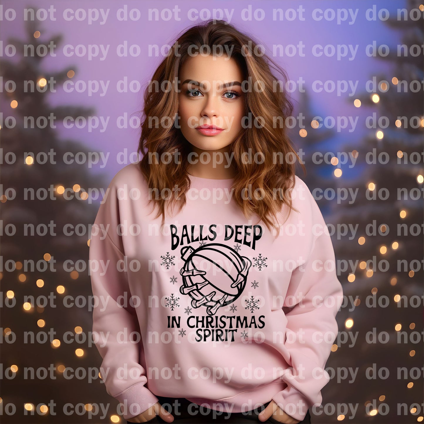 Balls Deep In Christmas Spirit Full Color/One Color with Pocket Option Dream Print or Sublimation Print