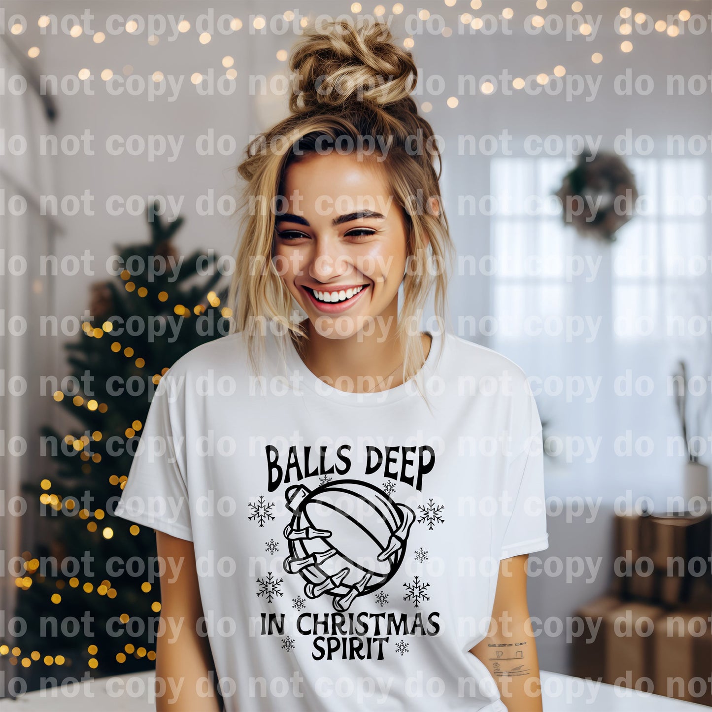 Balls Deep In Christmas Spirit Full Color/One Color with Pocket Option Dream Print or Sublimation Print