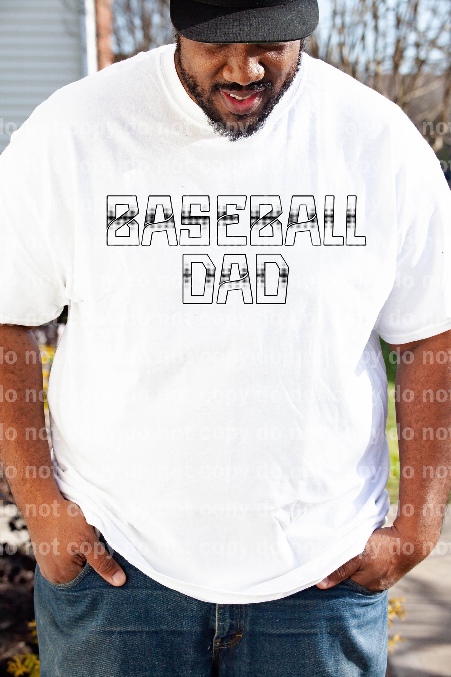 Baseball Dad Black/White Dream Print or Sublimation Print