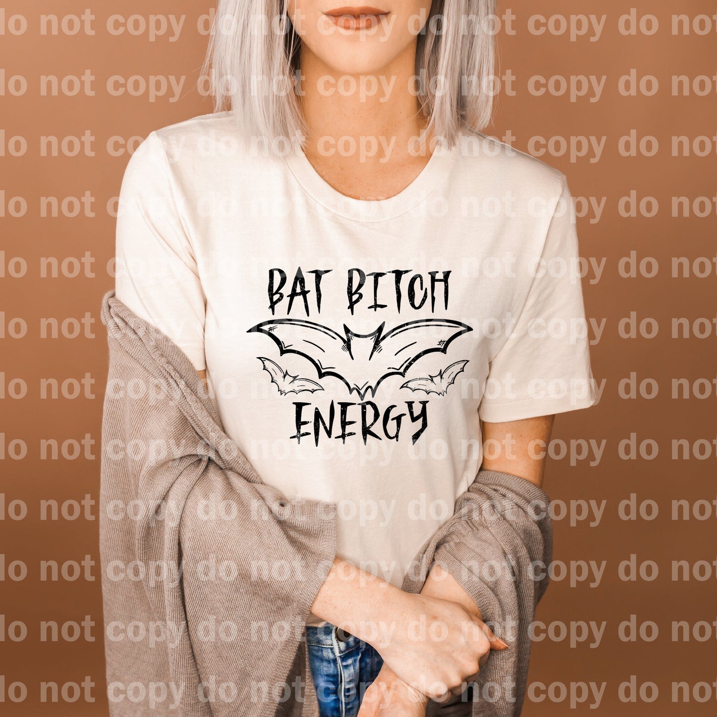 Bat Bitch Energy Distressed Full Color/One Color Dream Print o Impresión por sublimación