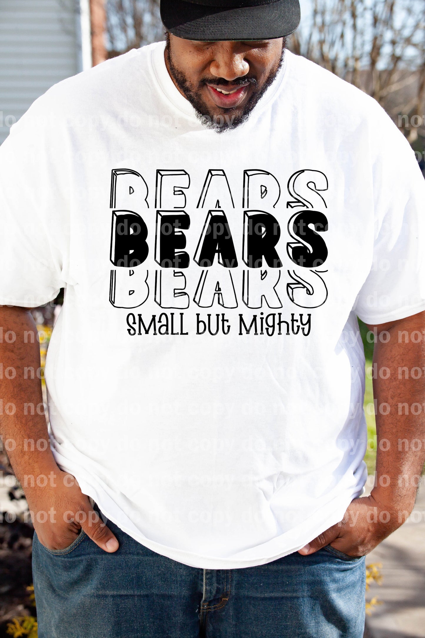 Bears Small But Mighty Black/White Dream Print or Sublimation Print