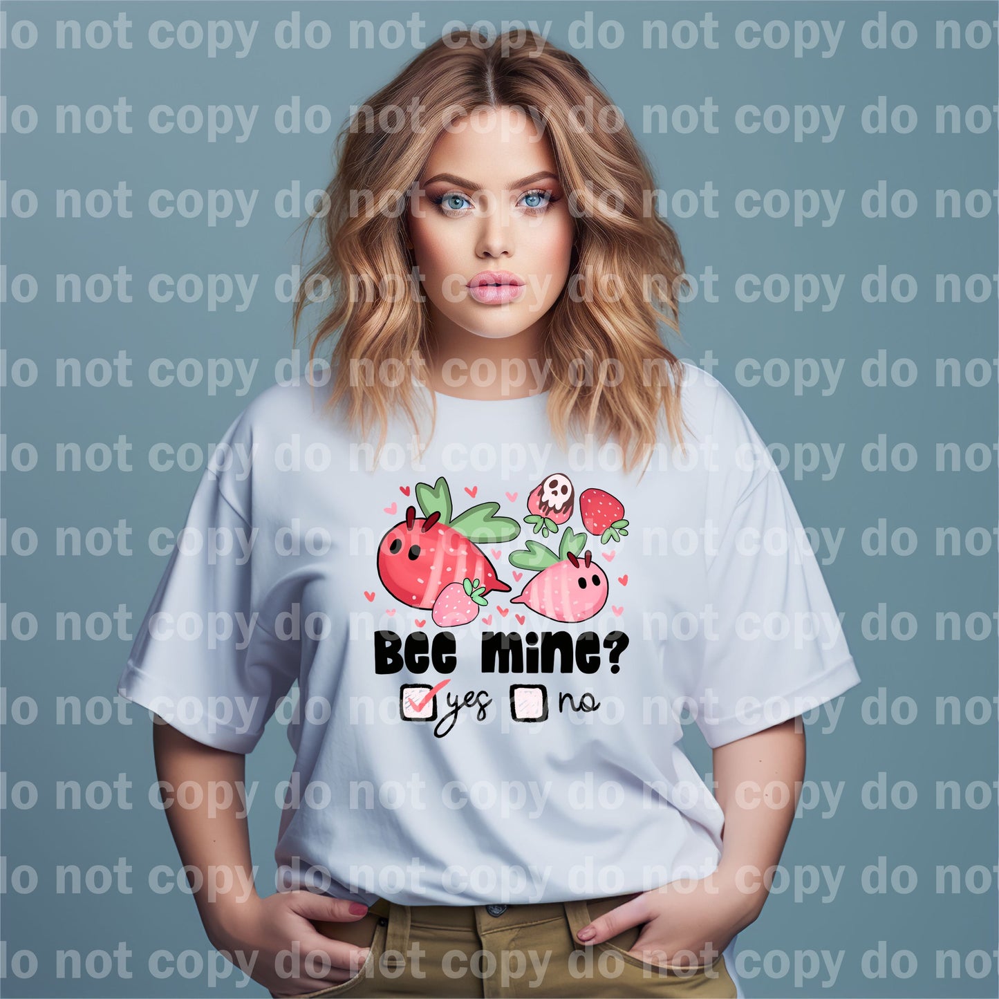 Bee Mine Strawberry Bees Pink/Red Dream Print or Sublimation Print