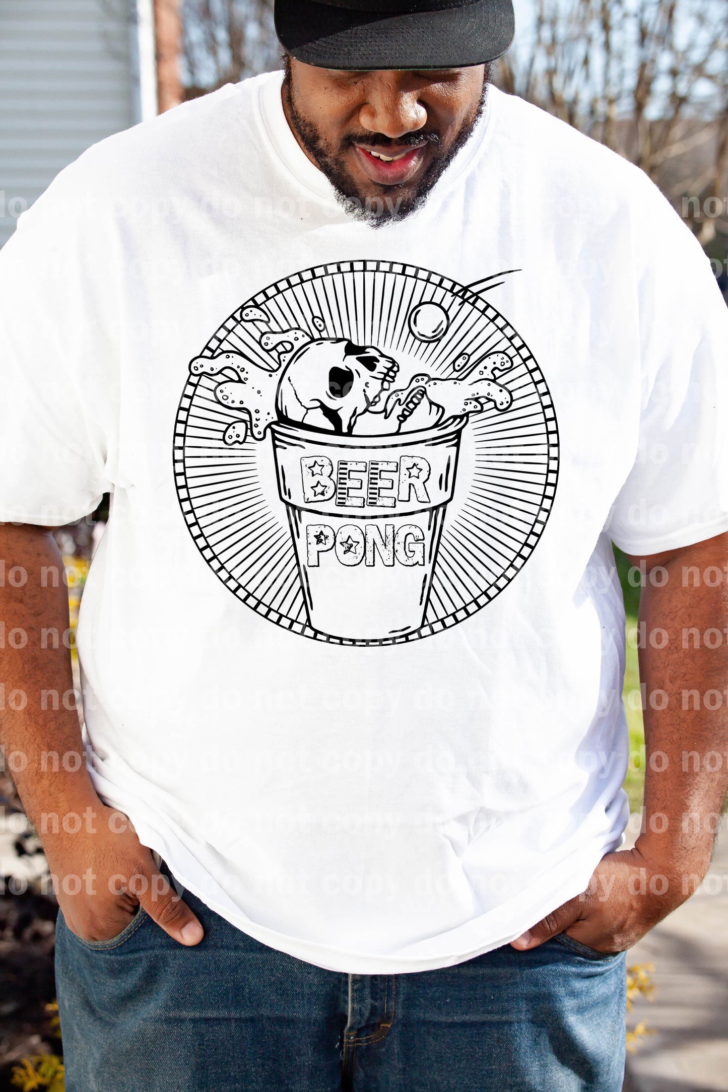 Beer Pong Skull Full Color/One Color Dream Print or Sublimation Print