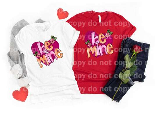 Be Mine Pink Heart Embroidery Dream Print or Sublimation Print