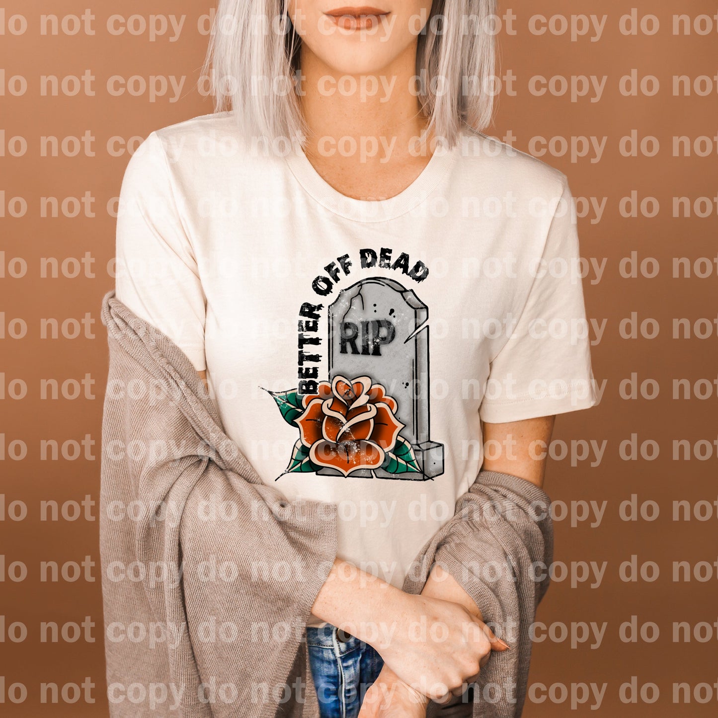 Better Off Dead Tombstone with Pocket Option Dream Print or Sublimation Print