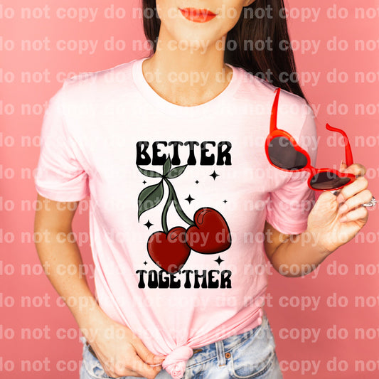 Better Together Cherry Hearts with Pocket Option Dream Print or Sublimation Print