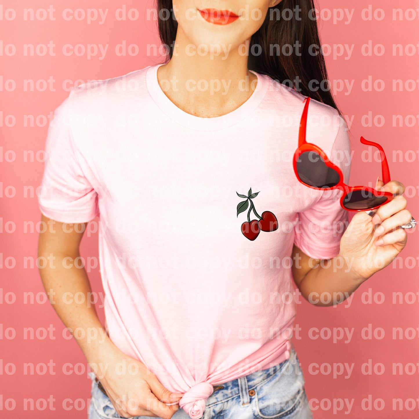 Better Together Cherry Hearts with Pocket Option Dream Print or Sublimation Print