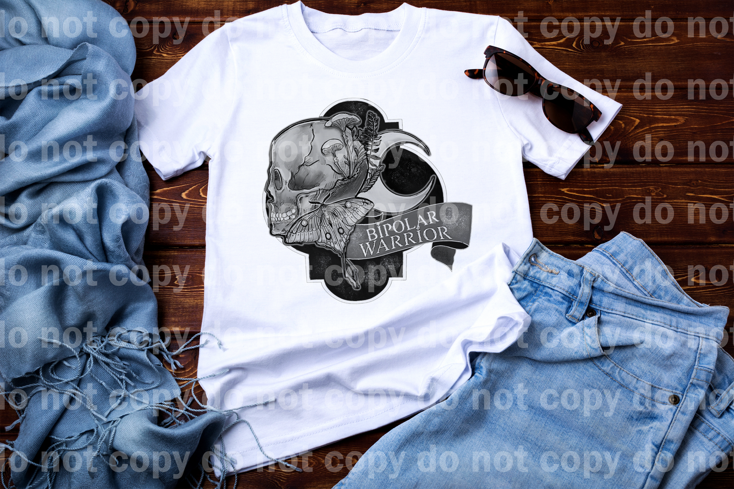 Bipolar Warrior Skull Moon Moth Emblem