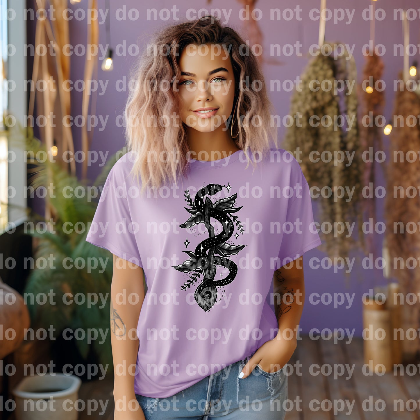 Black Snake With Broomstick Dream Print or Sublimation Print