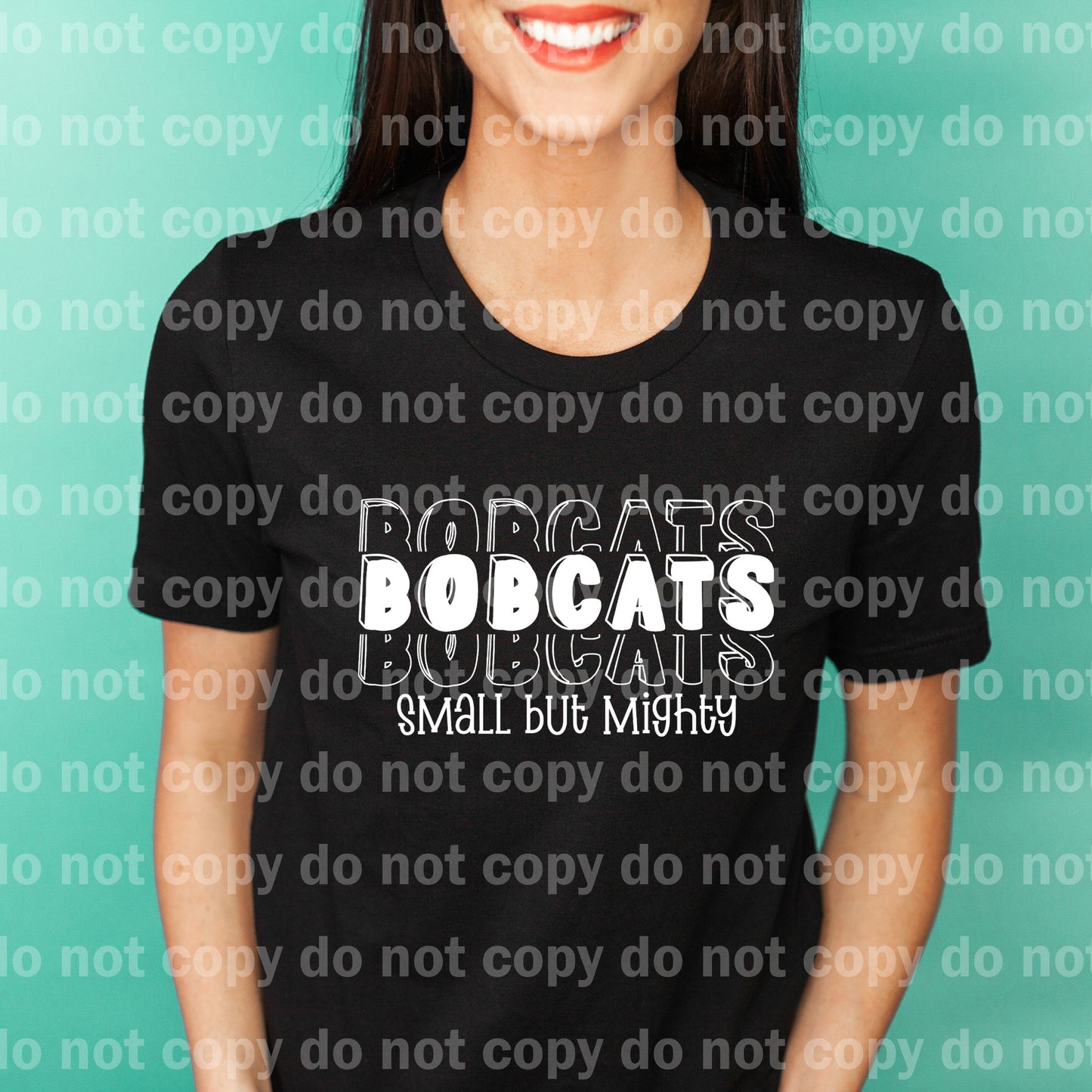 Bobcats Small But Mighty Black/White Dream Print or Sublimation Print