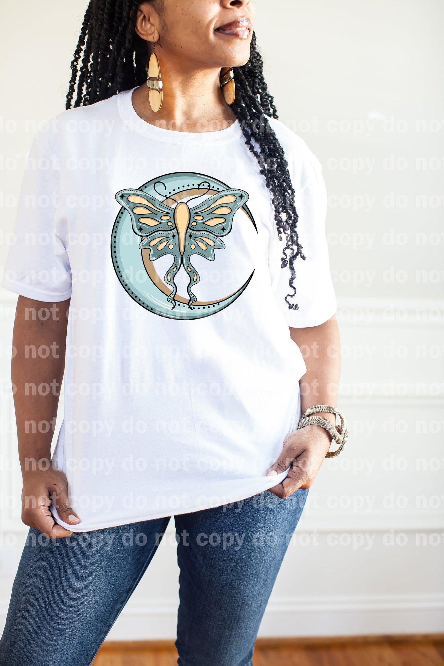 Boho Moth Moon Dream Print or Sublimation Print