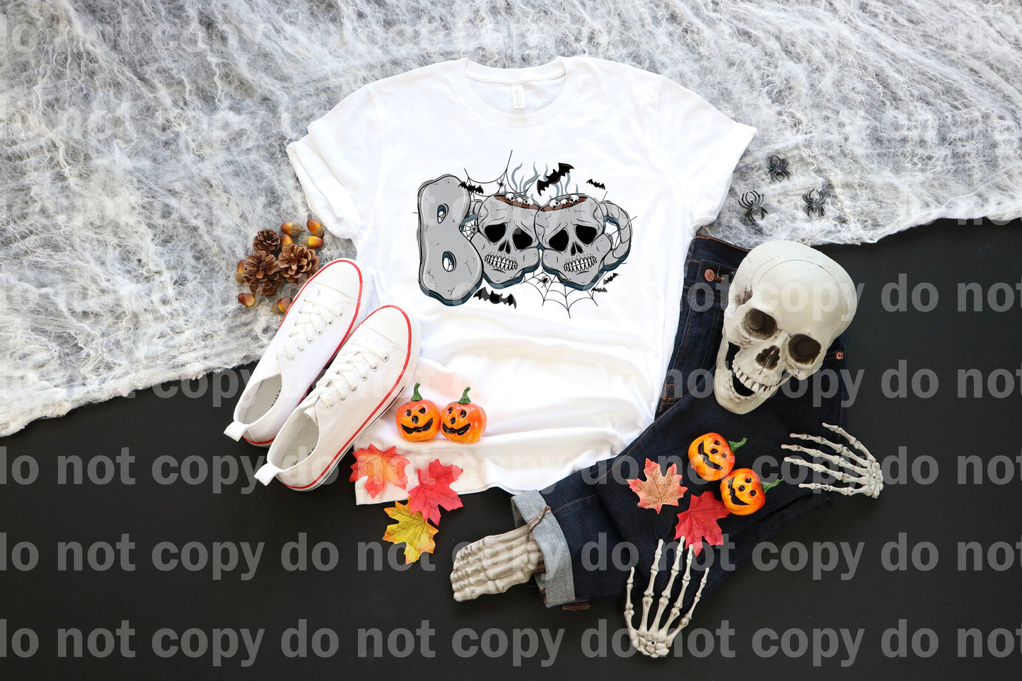 Boo Skull Mug with Optional Sleeve Design Dream Print or Sublimation Print
