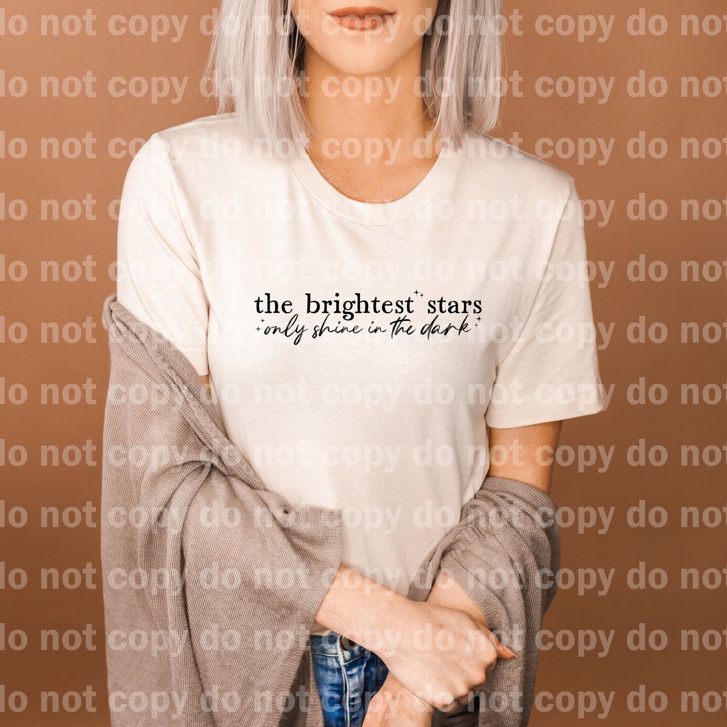 The Brightest Stars Only Shine In The Dark Black/White Dream Print or Sublimation Print