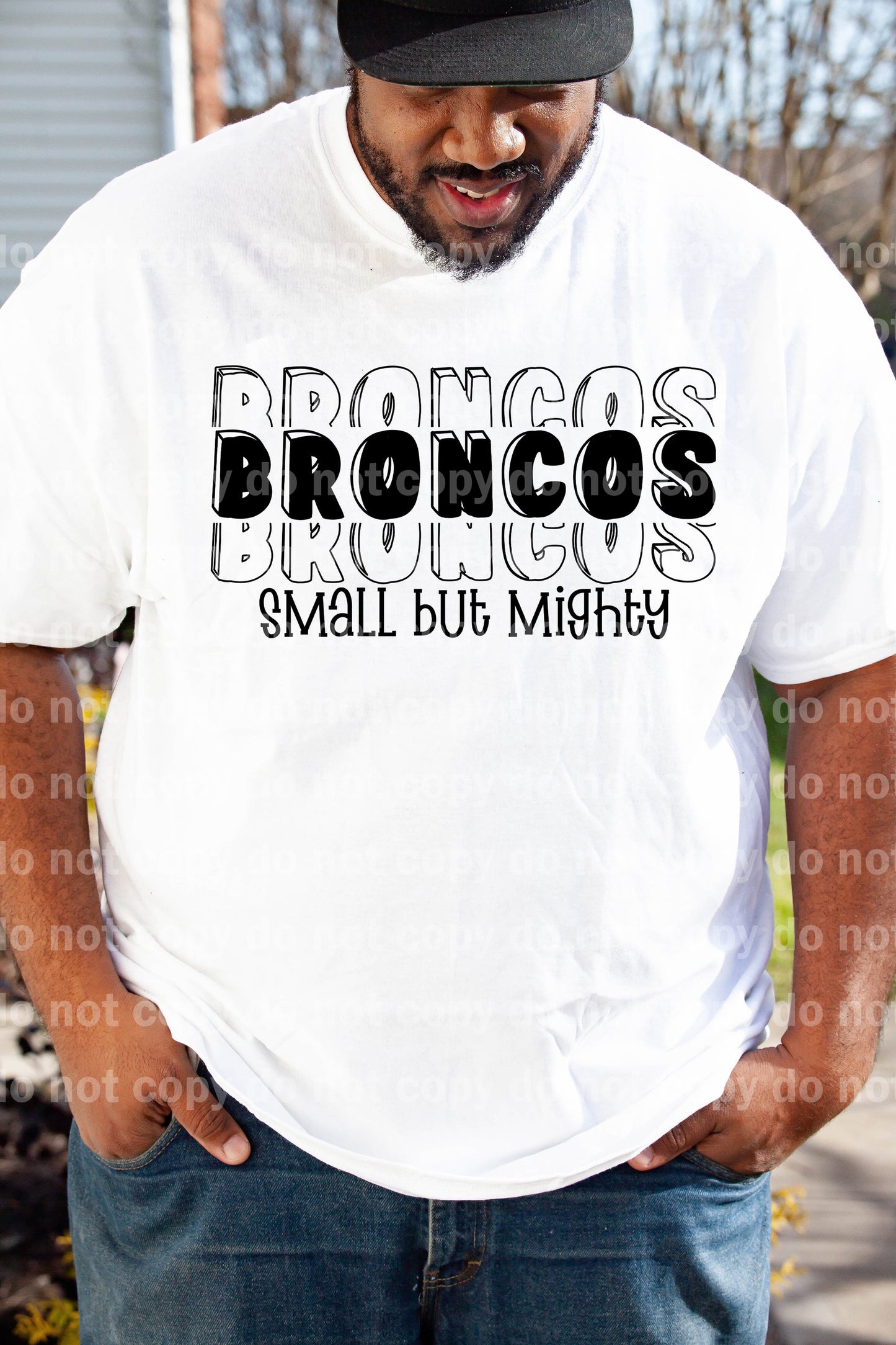 Broncos Small But Mighty Black/White Dream Print or Sublimation Print