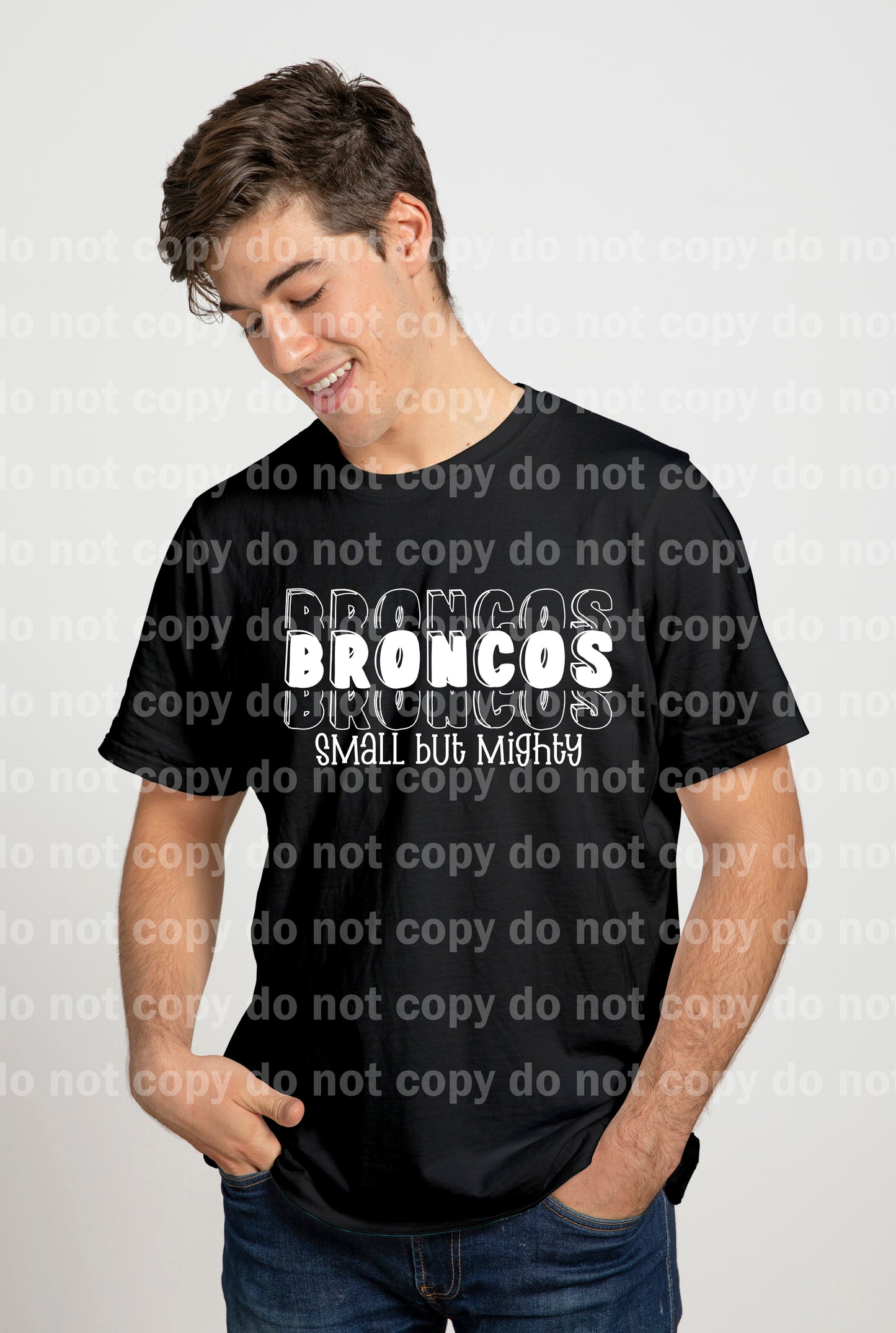 Broncos Small But Mighty Black/White Dream Print or Sublimation Print