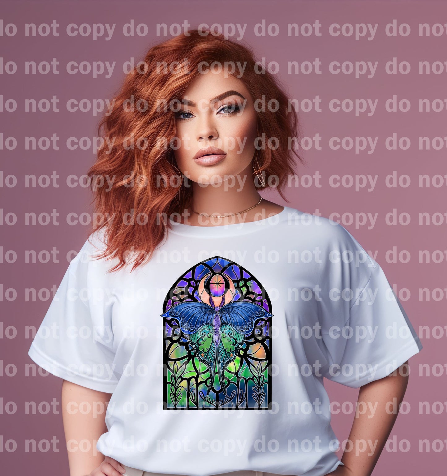 Butterfly Blue Stained Glass Dream Print or Sublimation Print