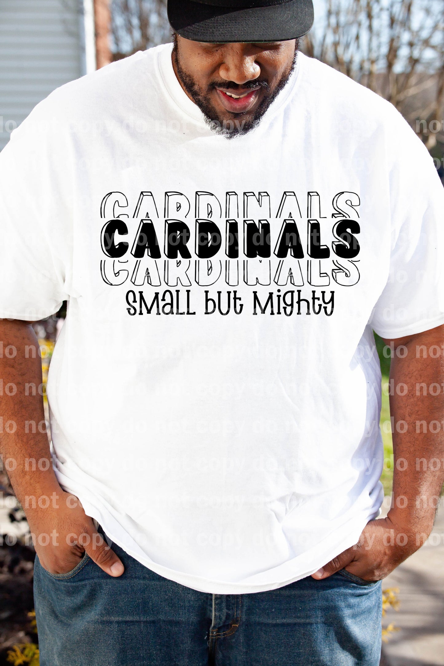 Cardinals Small But Mighty Black/White Dream Print or Sublimation Print