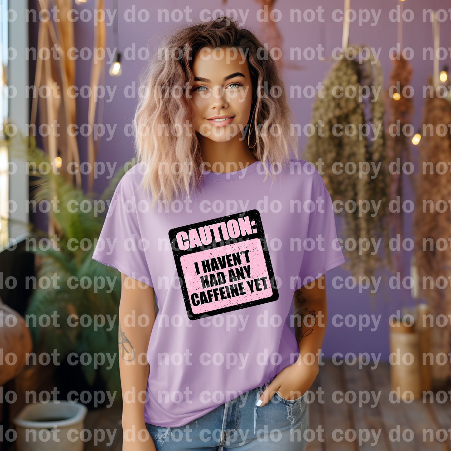 Caution I Haven't Had Any Caffeine Yet Dream Print or Sublimation Print